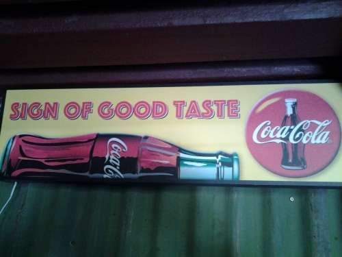 coca cola lighted sign